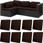 8Pcs Patio Cushion Covers, Outdoor Stretch Cushion Covers, Washable | Stretch by Unknown