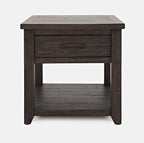 Jofran Madison County Harris End Table, Barnwood Brown - Image 3