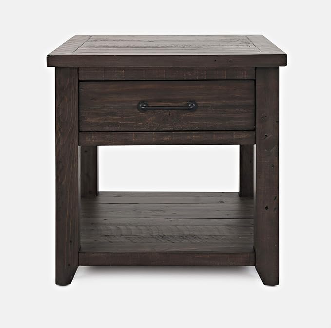 Jofran Madison County Harris End Table, Barnwood Brown - Image 3