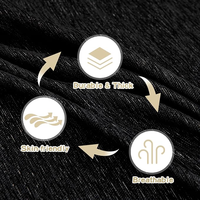 MYSKY HOME Black Couch Covers, Couch Cover 2 Cushion Sofa Pet Couch Cover - Image 8