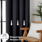 Simplebrand Black Blackout Curtains - Image 7