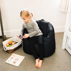 Big Joe Milano Kid's Smartmax Black Beanbag Chair - Image 5