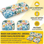 1 MIDDLE ONE Wicker Chair Cushions 3 Pieces Set - Image 3