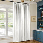 Beige White Pinch Pleated Blackout Linen 92 Inch Long Curtains 60 Inch Wide | - Image 7