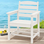 SERWALL Outdoor Dining Chairs Set of 2, All-Weather HDPE Patio Chair - Image 5