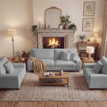 DOPEDIO Modern Living Room Sofa Set, 71.25" Chenille Loveseat by DOPEDIO