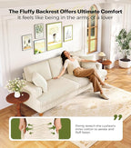 87in Corduroy Couch, Kidirect Sofa No Tool Assembly, Comfy Couches - Image 3