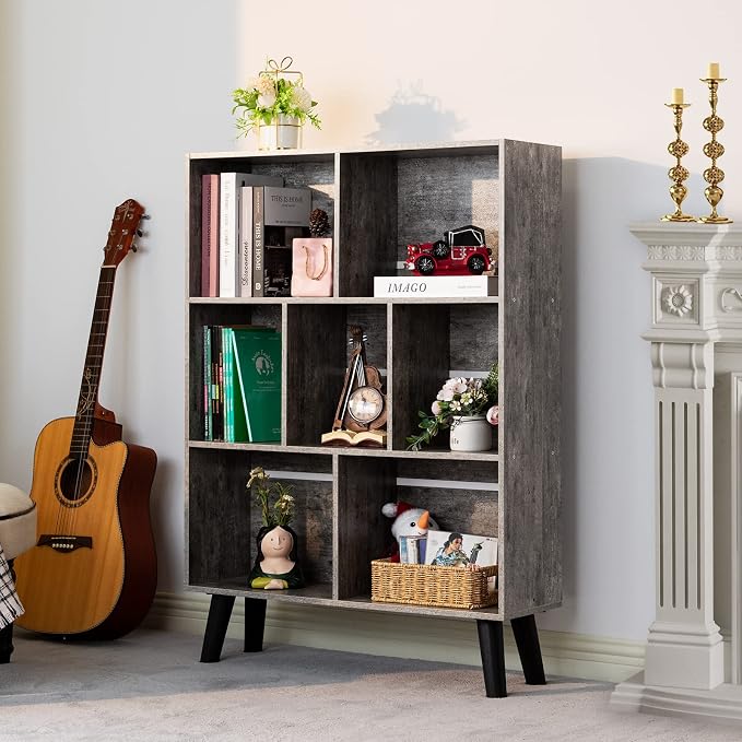 LEYAOYAO Bookshelf Cube Storage Organizer, 3 Tier Bookcase - Image 2