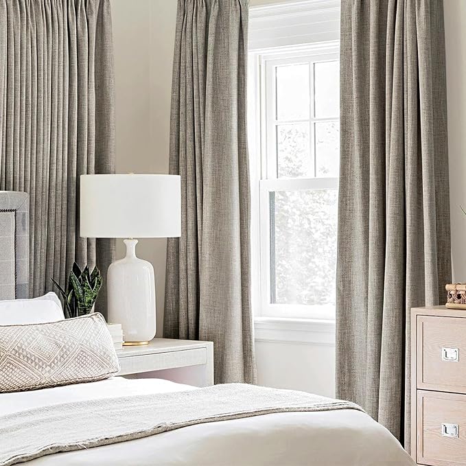 MIULEE 100% Blackout Linen Curtains - Image 2