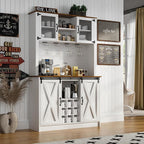 4ever2buy Farmhouse Coffee Bar Cabinet - Image 7