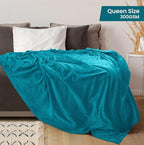Utopia Bedding Soft Fleece Bed Blanket Queen Size Turquoise | Microfiber Plush - Image 2