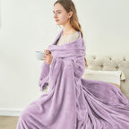 BEDELITE Fleece Blanket Soft Plush King Size Bed Blanket Lilac 108"x90" | Ultra - Image 8