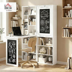 HOMCOM Foldable Convertible Writing Table, Wall Mounted Space-Saving Computer - Image 2