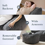 Gericco Oversized Bean Bag Chaise Lounge Chair Indoor - Image 4