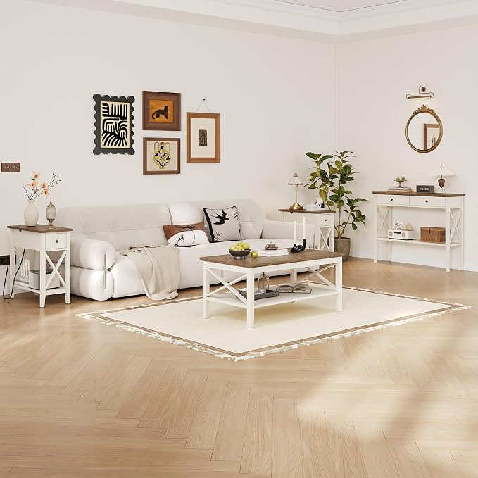 ChooChoo Farmhouse Coffee Table, Wooden Coffee Tables - Image 6