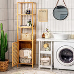 Tangkula Bathroom Cabinet, 65 Inch Tall Slim Bathroom Storage Cabinet - Image 2