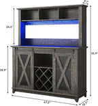 47"Wide 56"H Farmhouse Coffee Bar Cabinet - Image 2