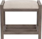 Hillsdale Furniture Amelia Vanity Stool, Antique Gray - Image 8