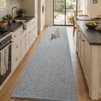 2x10 Grey Runner Rug Washable Non-Slip Soft by Unknown