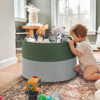 INDRESSME 115L Extra Large Cotton Rope Blanket Basket, Home Decor Laundry - Image 6