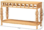Bali & pari Dolby Natural Rattan Console Table - Image 3