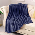 KMUSET Fleece Blanket Twin Size Navy Lightweight Throw Blanket Super Soft Cozy by COZYBLANKETHappyHomeLife