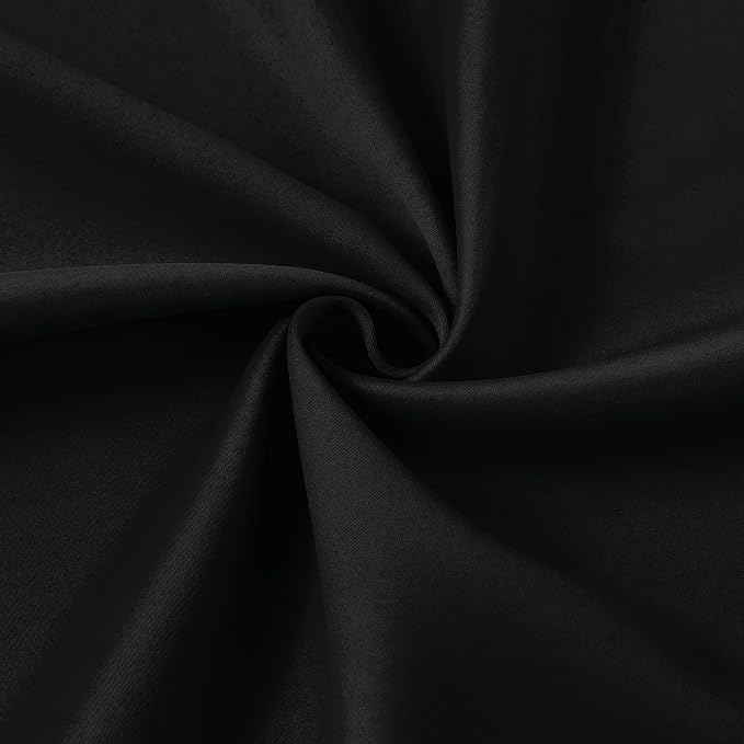 Black Curtains Blackout 102 Inches Long, Luxury Faux Silk Polyester Pinch - Image 7