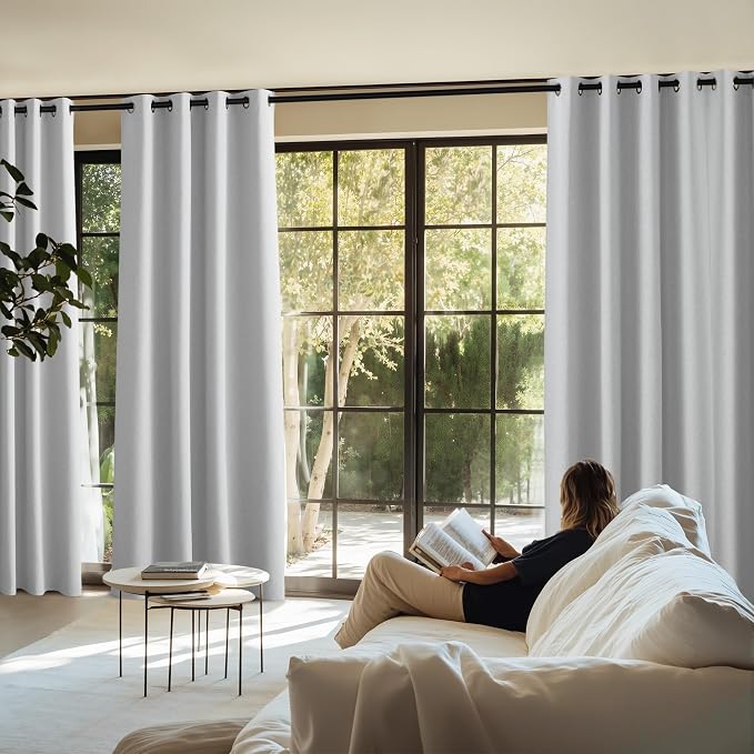 NICETOWN 100% Blackout Linen Curtains - Image 8