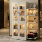holzart Modern White 5-Tier Display Cabinet - Image 5