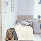 Utopia Bedding Ultra Soft Fleece Bed Blanket Twin Size Ivory | Microfiber Plush - Image 9