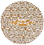 32" Brown White Floor Meditation Pillow Cushion Seating Throw Cover Hippie - Image 6