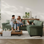 LINSY HOME Modular Sectional Sofa, 5-Seat Corduroy Modern Cloud Couch - Image 3