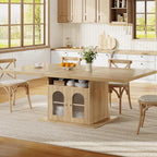 HSH Dining Table for 4–6, 63 Inch Wood Farmhouse Kitchen Table - Image 8