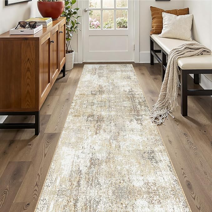 RELEANY Washable Runner 2'x10' Abstract Area Rug by RELEANY