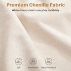 Vesgantti 85'' Chenille Couch for Living Room, 3 Seater Comfy Sofa - Image 3