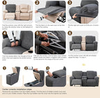 Gennia Waterproof Recliner Loveseat Cover - Image 7