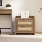 SICOTAS Rattan Nightstand End Table - Image 8