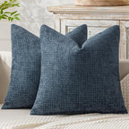 MIULEE Decorative Couch Throw Pillow Covers 20x20 Inch Navy Blue 2 Pack | by MIULEE