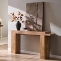 OKD 63 Inch Modern Entryway Console Table, Solid Geometry Accent Sofa Table by OKD
