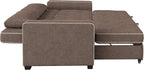 Serta Ainsley Loveseat with Pull Out Sleeper Microfiber Java Full - Image 9