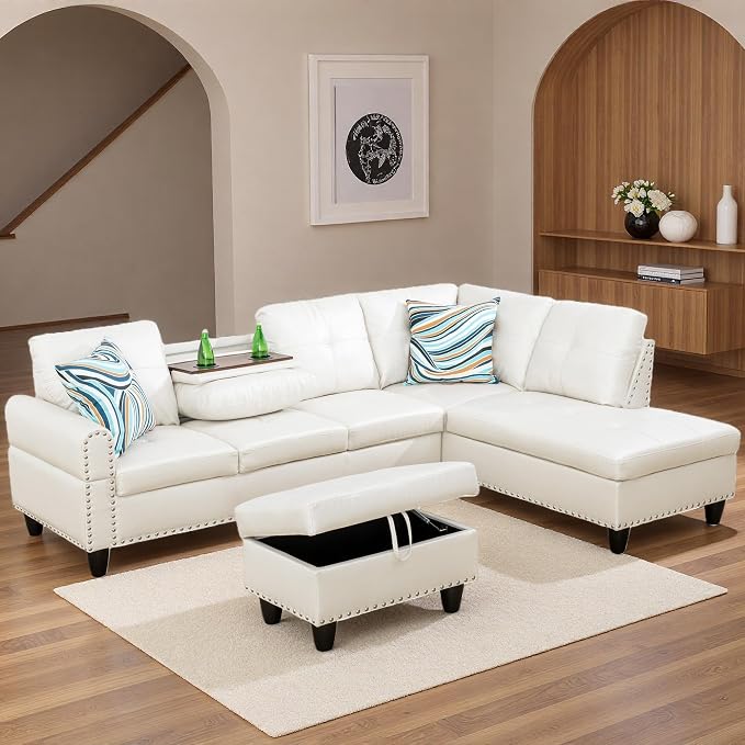 97.5" L Shaped Couch Set, Modular Sectional Couches - Image 5