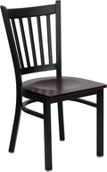 Flash Furniture HERCULES Series Black Vertical Back Metal Restaurant Chair by FlashFurniture