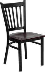 Flash Furniture HERCULES Series Black Vertical Back Metal Restaurant Chair by FlashFurniture