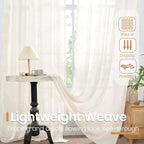 BGment Linen Curtains 98 Inches Long - Image 5
