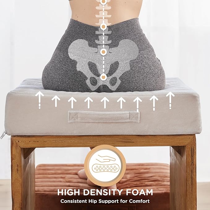 Codi High Density Foam Floor Pillow 2 Sets, Large Meditation Cushions Seating - Image 5