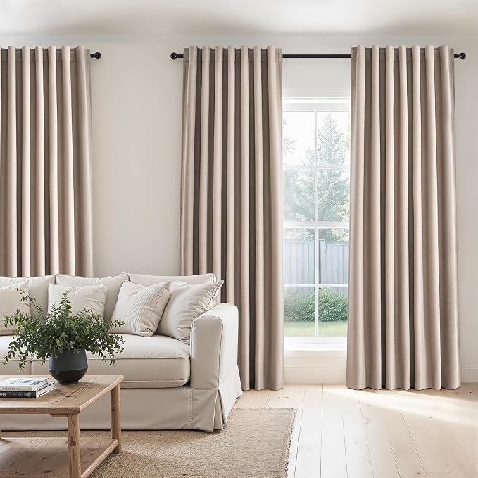102 inch long Linen blackout curtains - Image 7