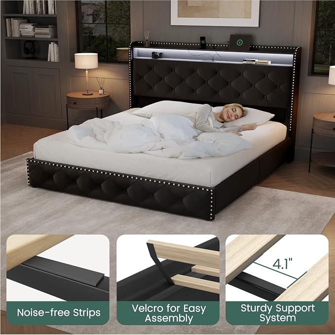 LARMACE Queen Size Bed Frame - Image 9