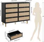 GarveeHome Rattan 8 Drawer Dressers - Image 2