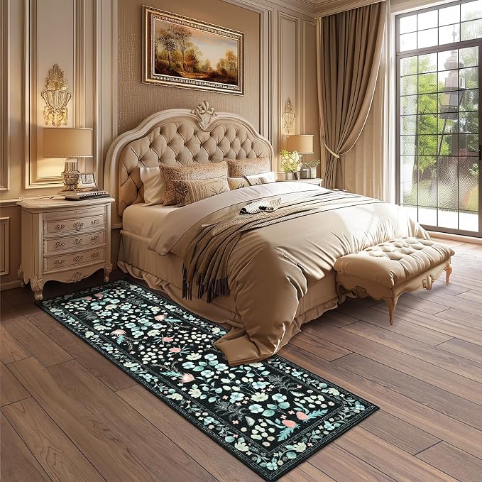 Washable Runner Rug, 2x6Ft Floral Rug Runners - Image 7