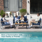Patio Furniture Set, 4 Pieces Outdoor Patio Furniture - Image 3
